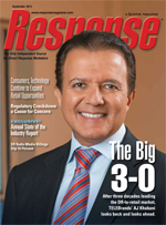 AJ Khubani on the September 2013 cover of Response magazine, headlined The Big 3-0
